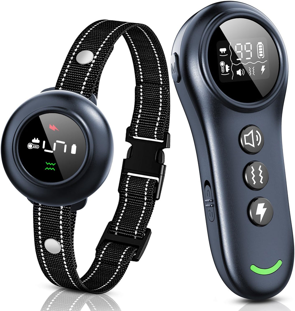 2-in-1 Dog Training Collar with Remote, Beep, Vibration & Shock Modes