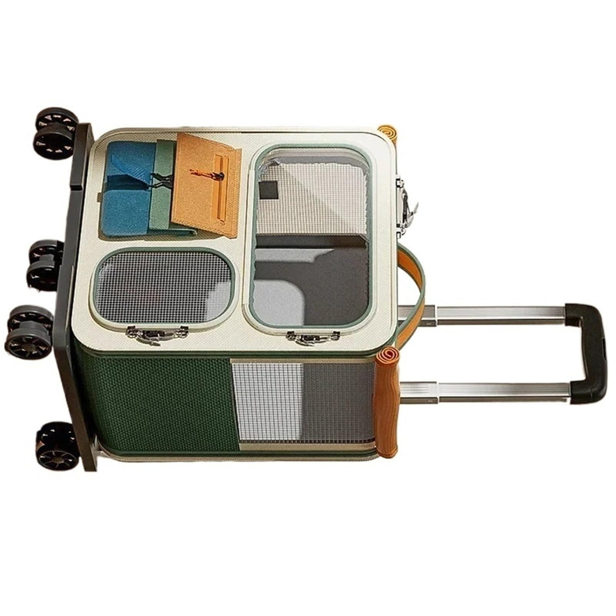 Soft-Sided Pet Travel Carrier with Wheels & Detachable Backpack