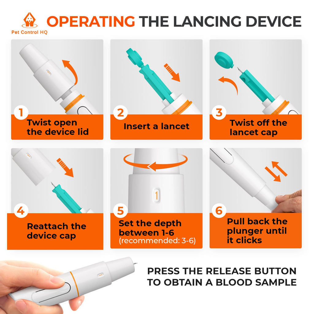 Pet Blood Glucose Monitoring Kit for Dogs & Cats with Test Strips