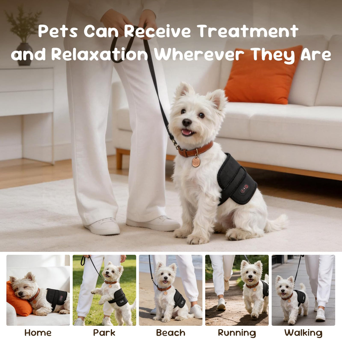 Red Light Therapy Belt for Dogs, Portable Joint Relief Wrap