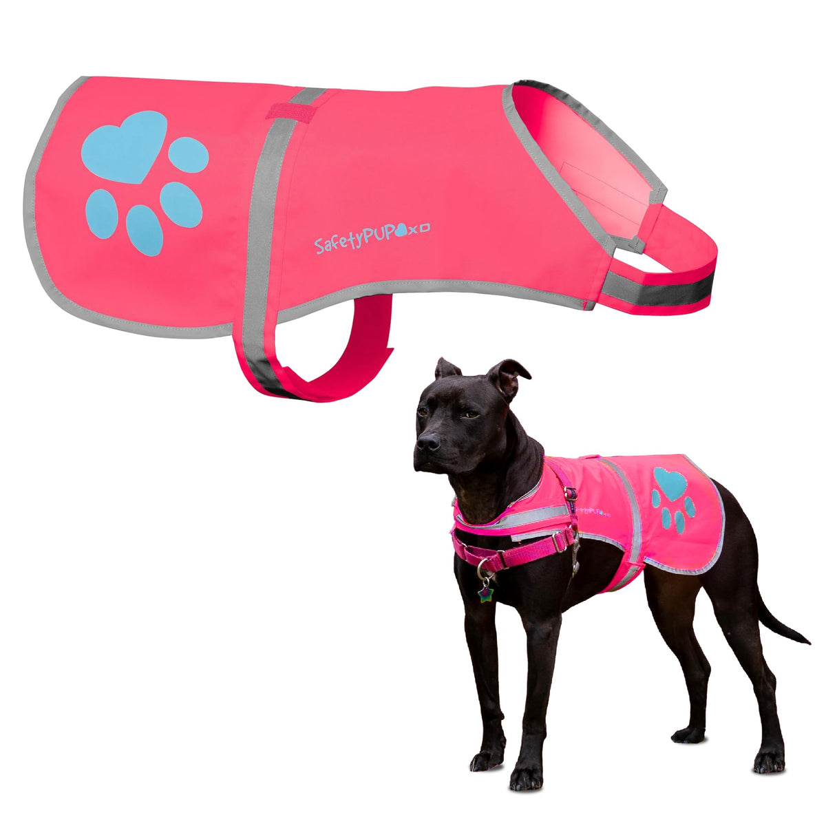 Reflective Dog Vest, Hi Vis Safety Gear for Low-Light Morning & Night Walks