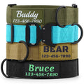 Personalized Tactical Dog Collar Custom with Name and Phone Number