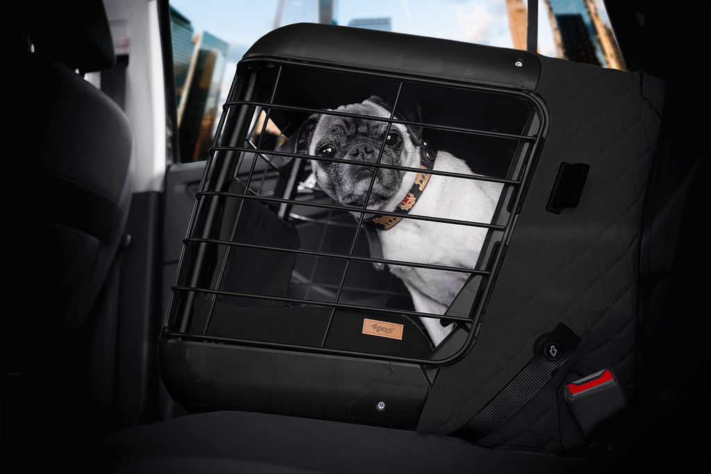 Crash-Tested Pet Car Carrier with ISOFIX & Seat Belt Compatibility, Up to 33 lbs