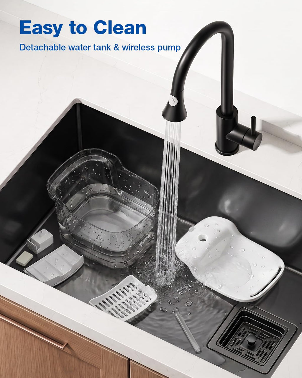 Smart Wi-Fi Pet Water Fountain with 8-Layer Filtration, 2L
