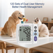 Wearable Pet Blood Pressure Monitor with Adjustable Chest Strap & LCD Display