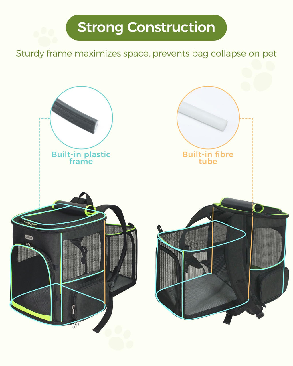 Airline Approved Pet Travel Backpack for Small & Medium Cats and Dogs