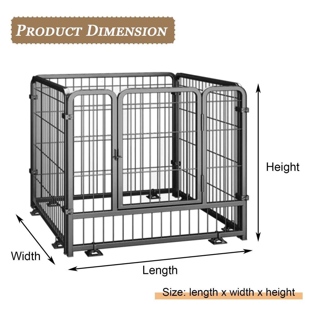 Fireplace Safety Fence, Metal Play Yard for Pet/Dog with Door
