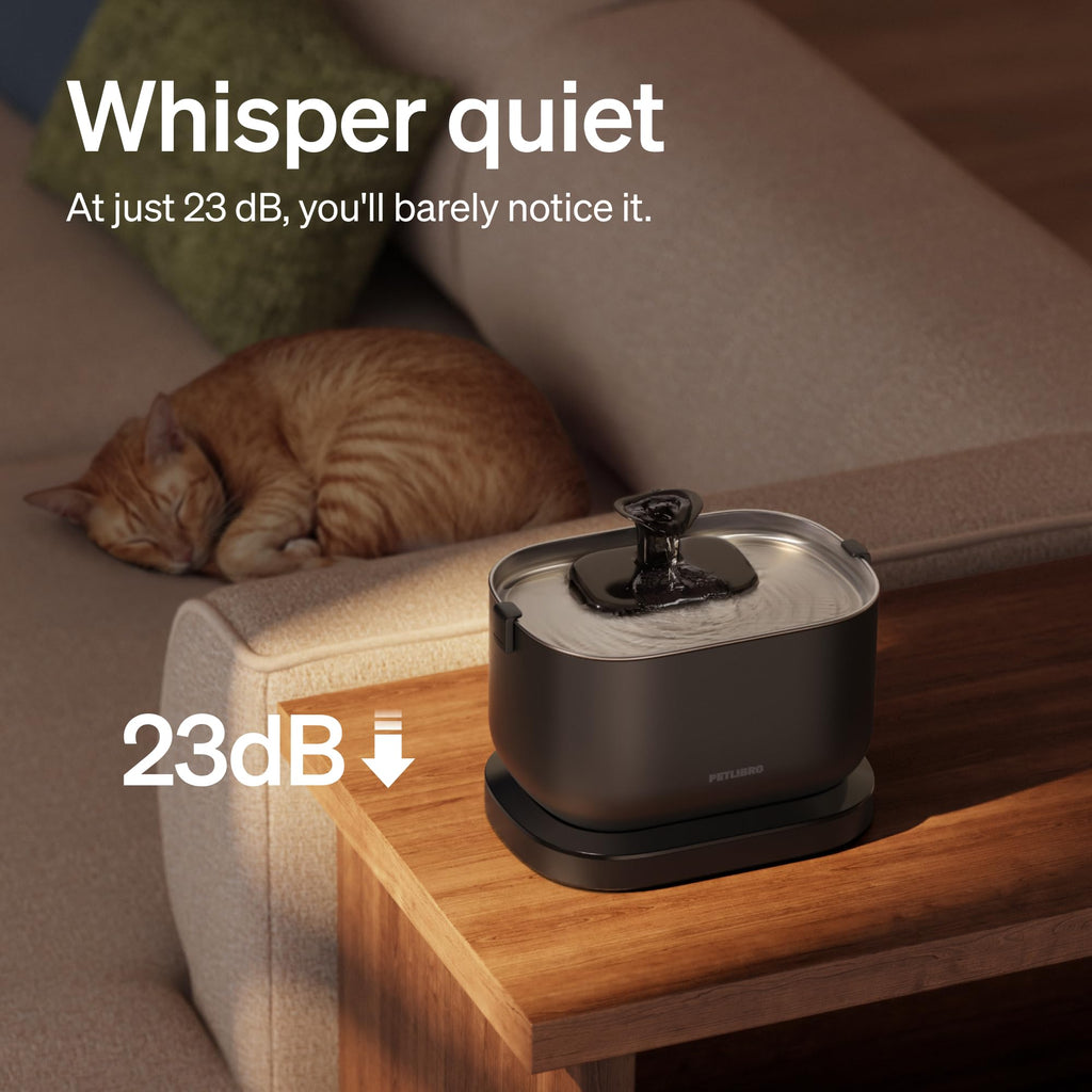Smart Stainless Steel Pet Water Fountain with App Monitoring, 3L