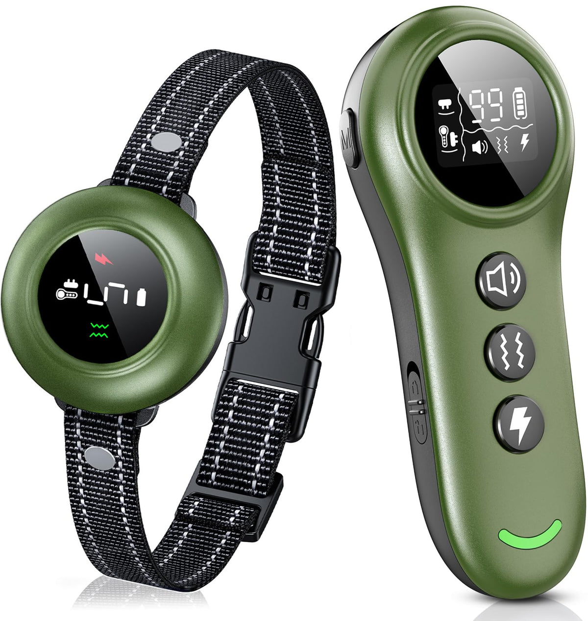 2-in-1 Dog Training Collar with Remote, Beep, Vibration & Shock Modes