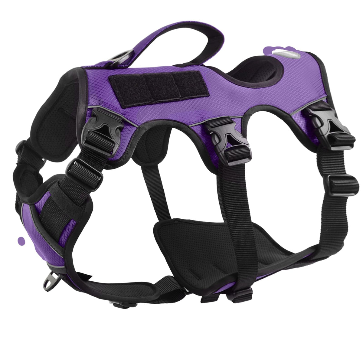 Escape-Proof No Pull Dog Harness with Reflective Padding & Handle for Large Dogs