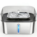 8L Stainless Steel Pet Water Fountain with Ultra-Quiet Pump for Dogs & Cats