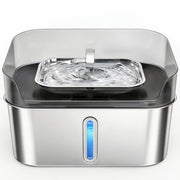 8L Stainless Steel Pet Water Fountain with Ultra-Quiet Pump for Dogs & Cats