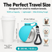 Pawb Pet Bottle Stainless for Small Dogs and Puppies Foldable Silicone Bowl