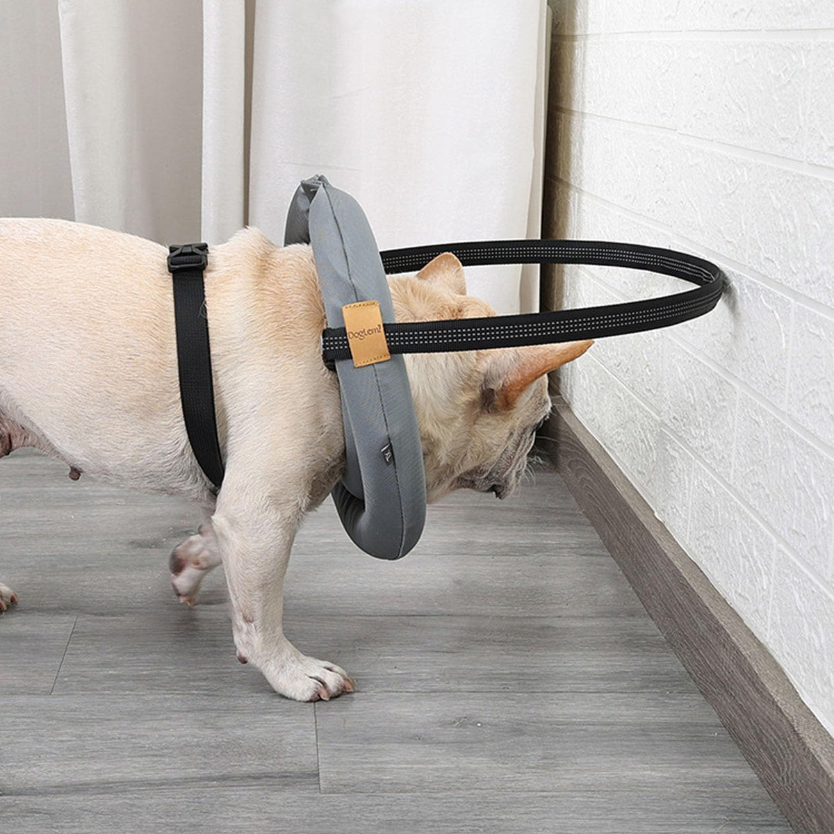 Blind Dog Harness Guiding Device with Adjustable Anti-Collision Ring