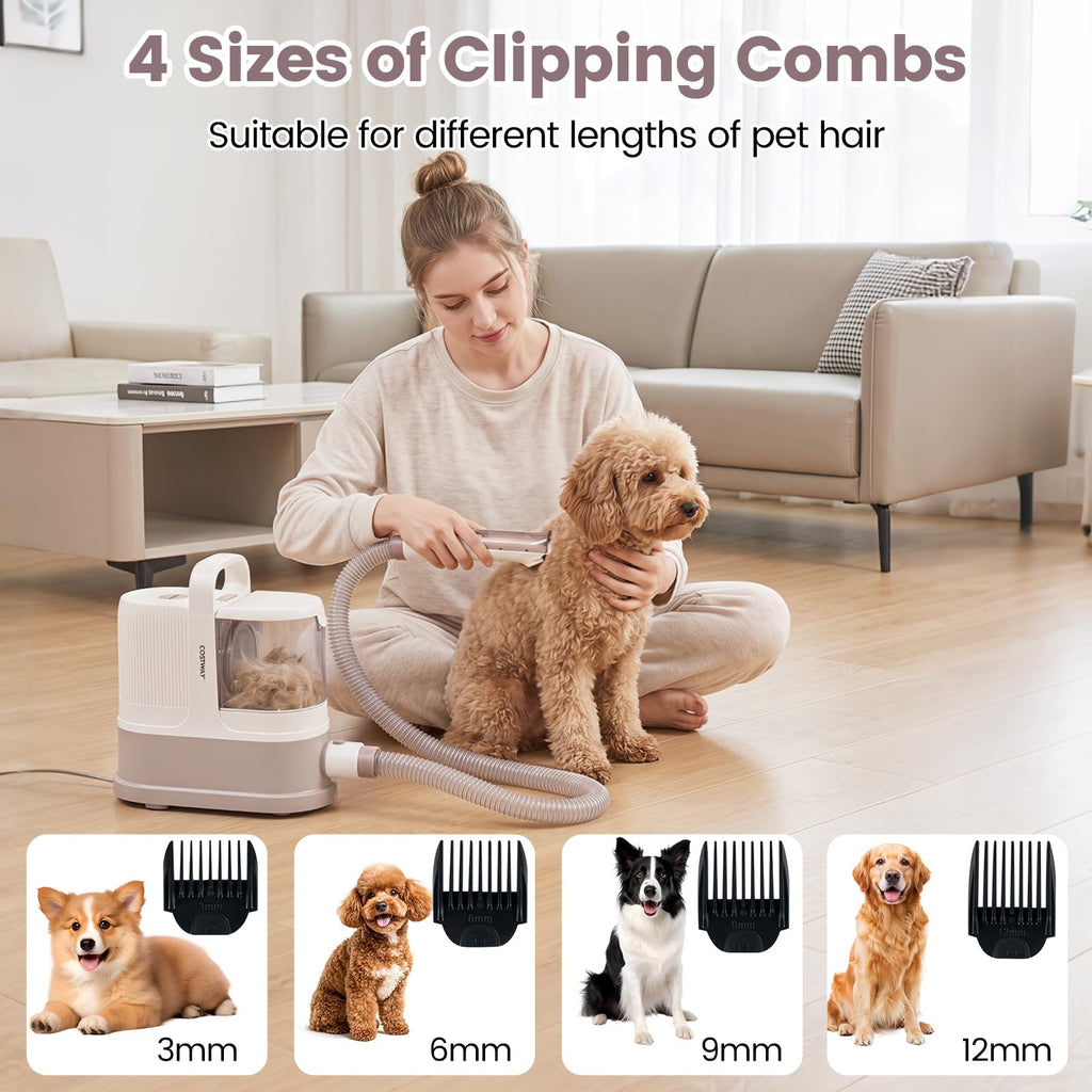 PETSITE 9-in-1 Dog Grooming Vacuum Kit for Shedding