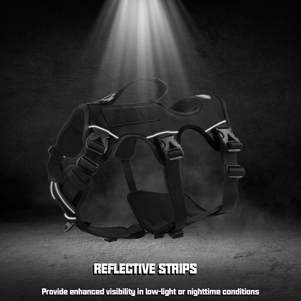 Escape-Proof No Pull Dog Harness with Reflective Padding & Handle for Large Dogs