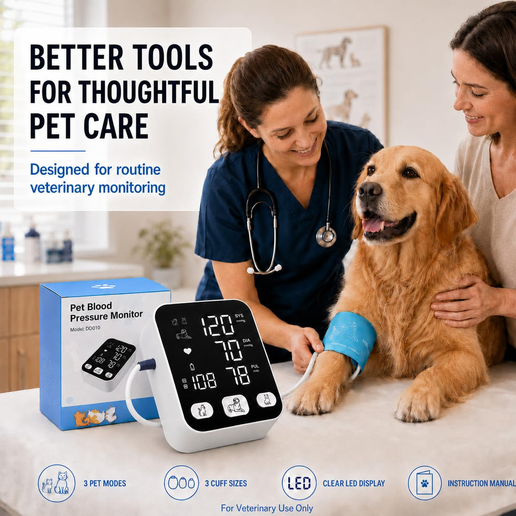 OWNQOBE Dog Blood Pressure Monitor, Digital Pet BP Machine for Dogs & Cats,