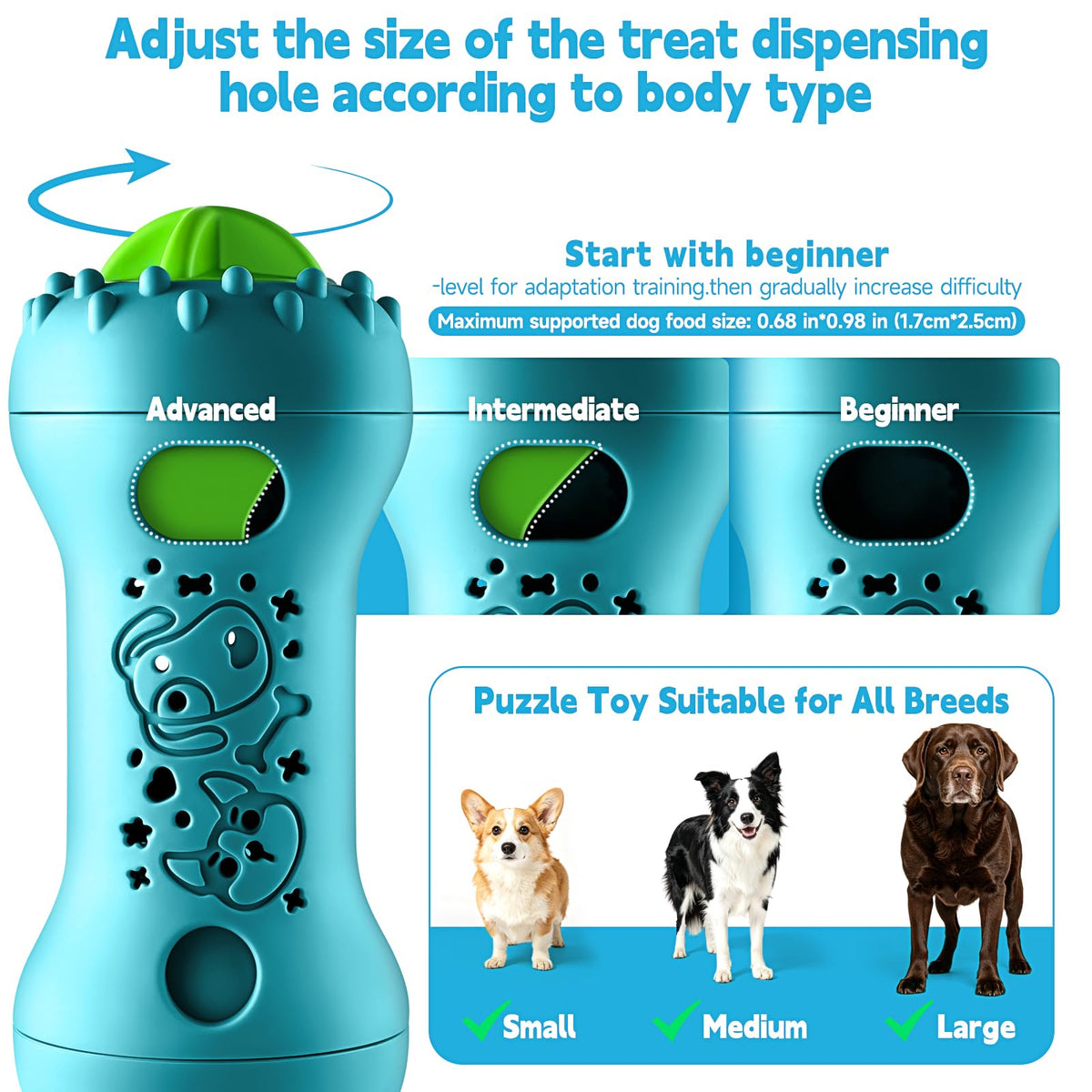 Interactive Dog Puzzle Toy with Treat Dispensing for IQ Training & Mental Stimulation