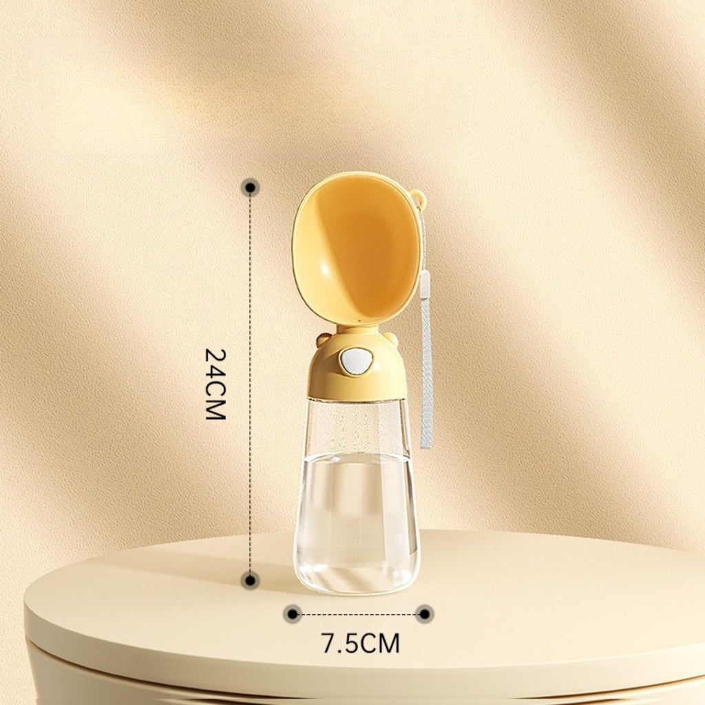 380ml Dog Water Bottle Leakproof Detachable Bowl