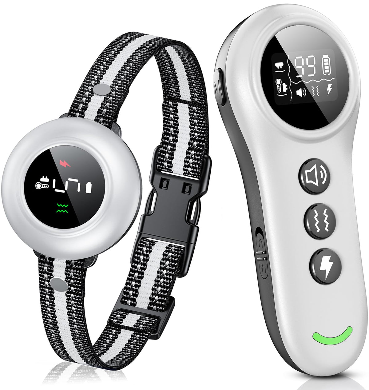 2-in-1 Dog Training Collar with Remote, Beep, Vibration & Shock Modes