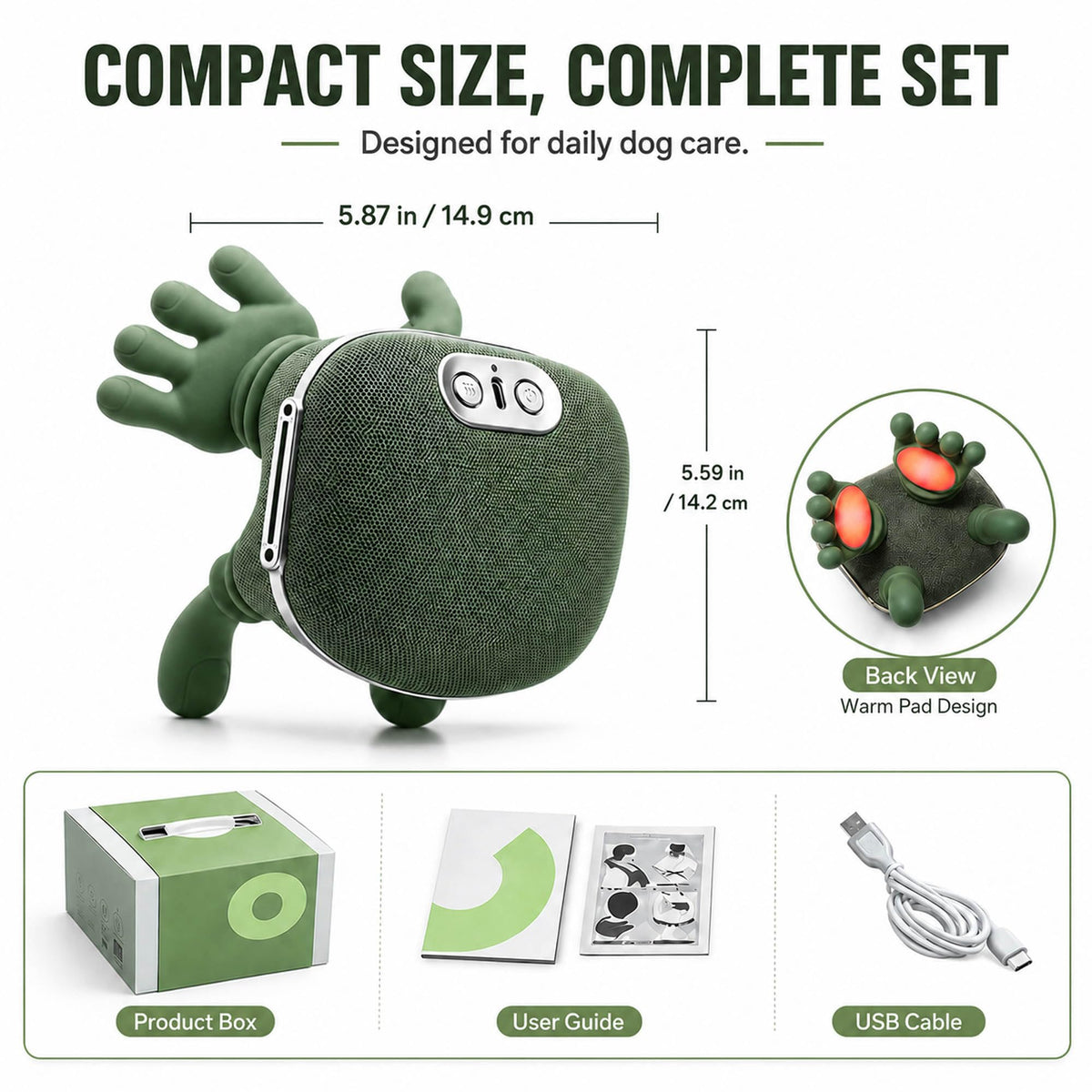 Heated Dog Neck & Shoulder Massager with USB Charging
