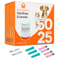 Pet Blood Glucose Monitoring Kit for Dogs & Cats with Test Strips