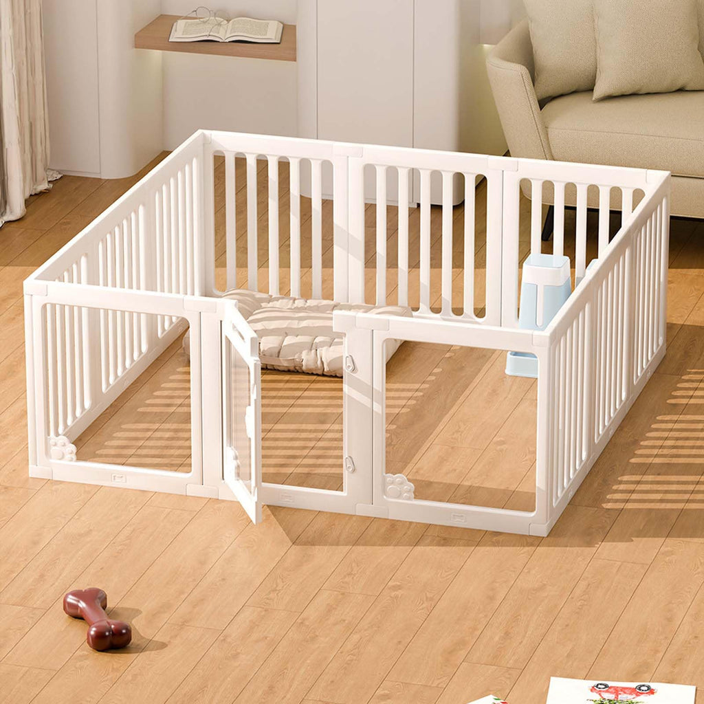 Modular Indoor Dog Playpen with Adjustable Fence Panels