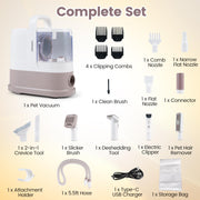 PETSITE 9-in-1 Dog Grooming Vacuum Kit for Shedding