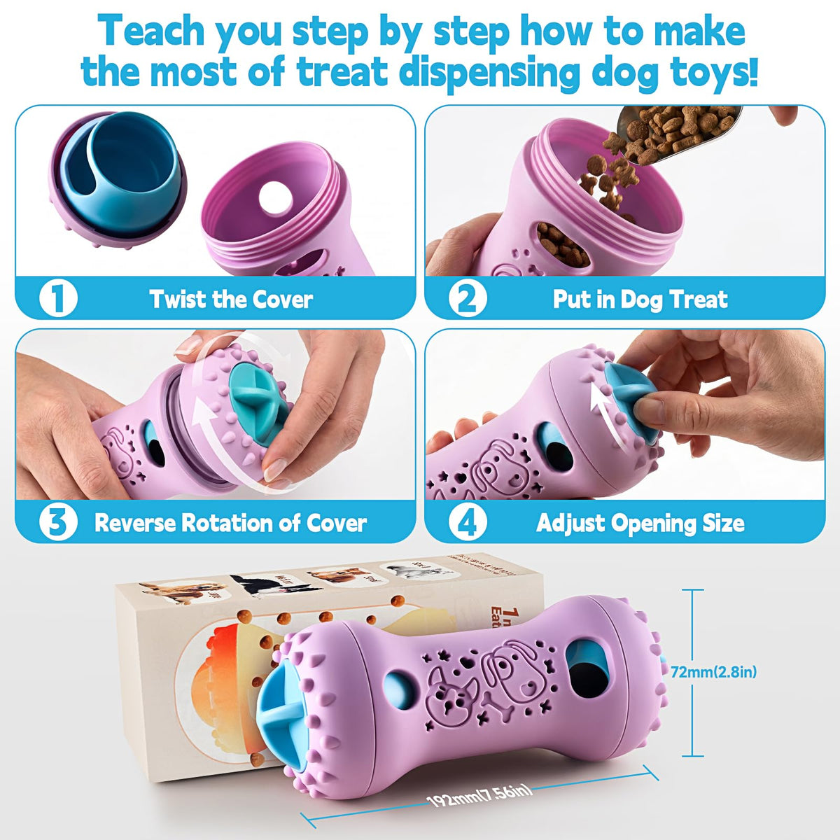 Interactive Dog Puzzle Toy with Treat Dispensing for IQ Training & Mental Stimulation