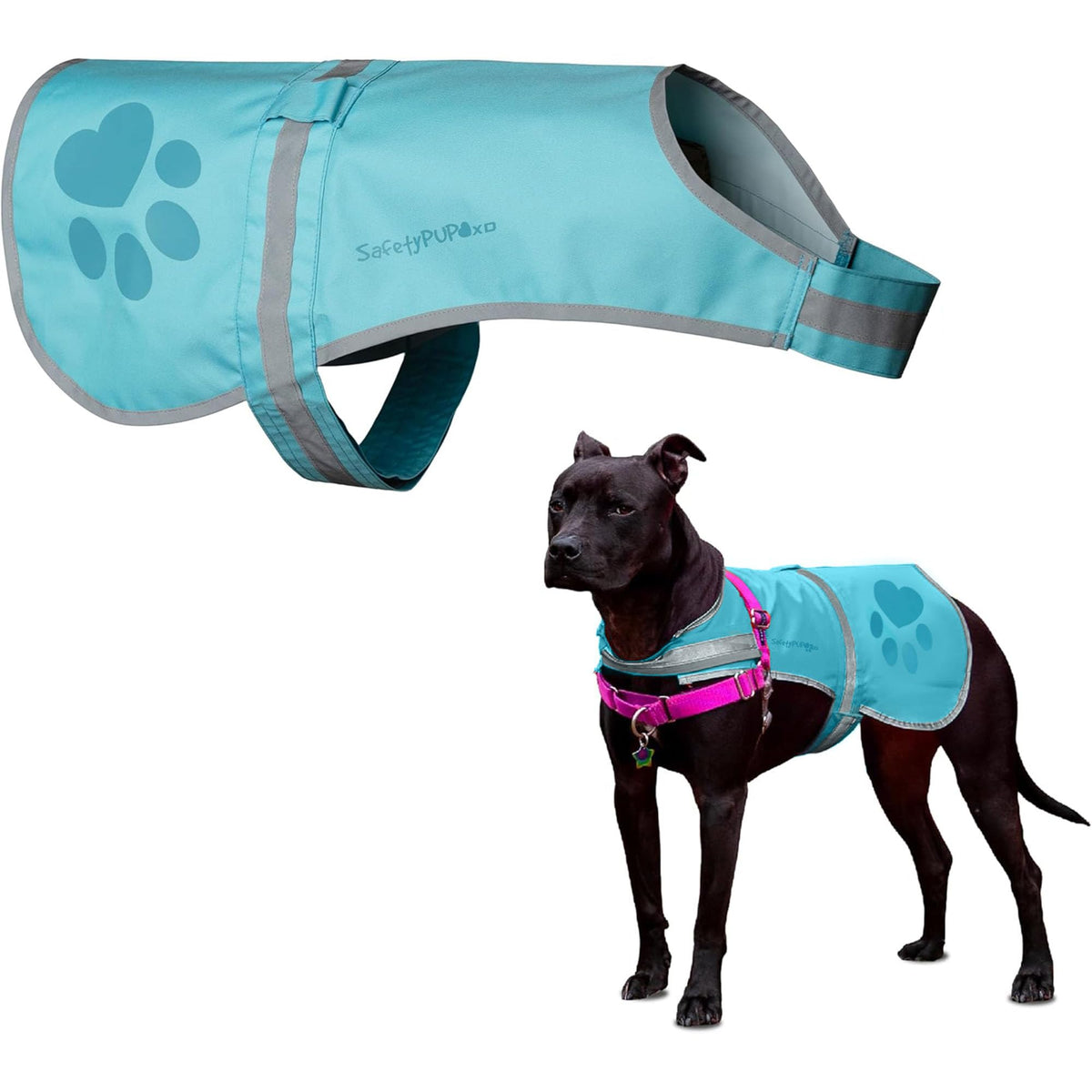 Reflective Dog Vest, Hi Vis Safety Gear for Low-Light Morning & Night Walks