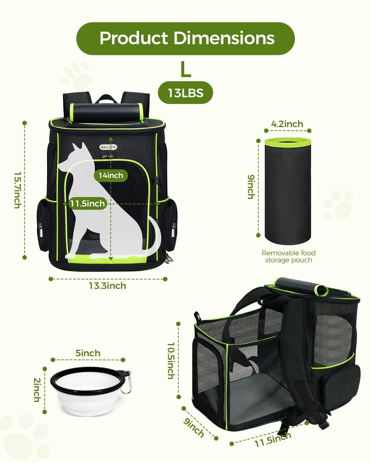 Airline Approved Pet Travel Backpack for Small & Medium Cats and Dogs