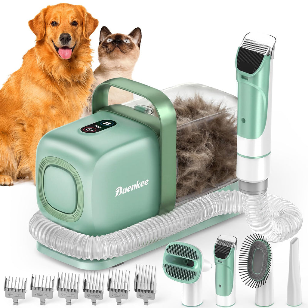 Dog Grooming Vacuum Kit with Hair Clipper & Shedding Brush, 15000Pa
