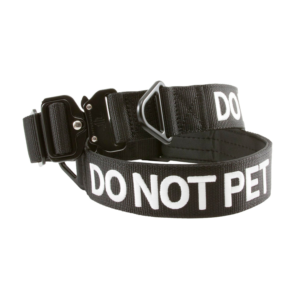 2-Inch Nylon Dog Collar with Neoprene Padding & Safety Message