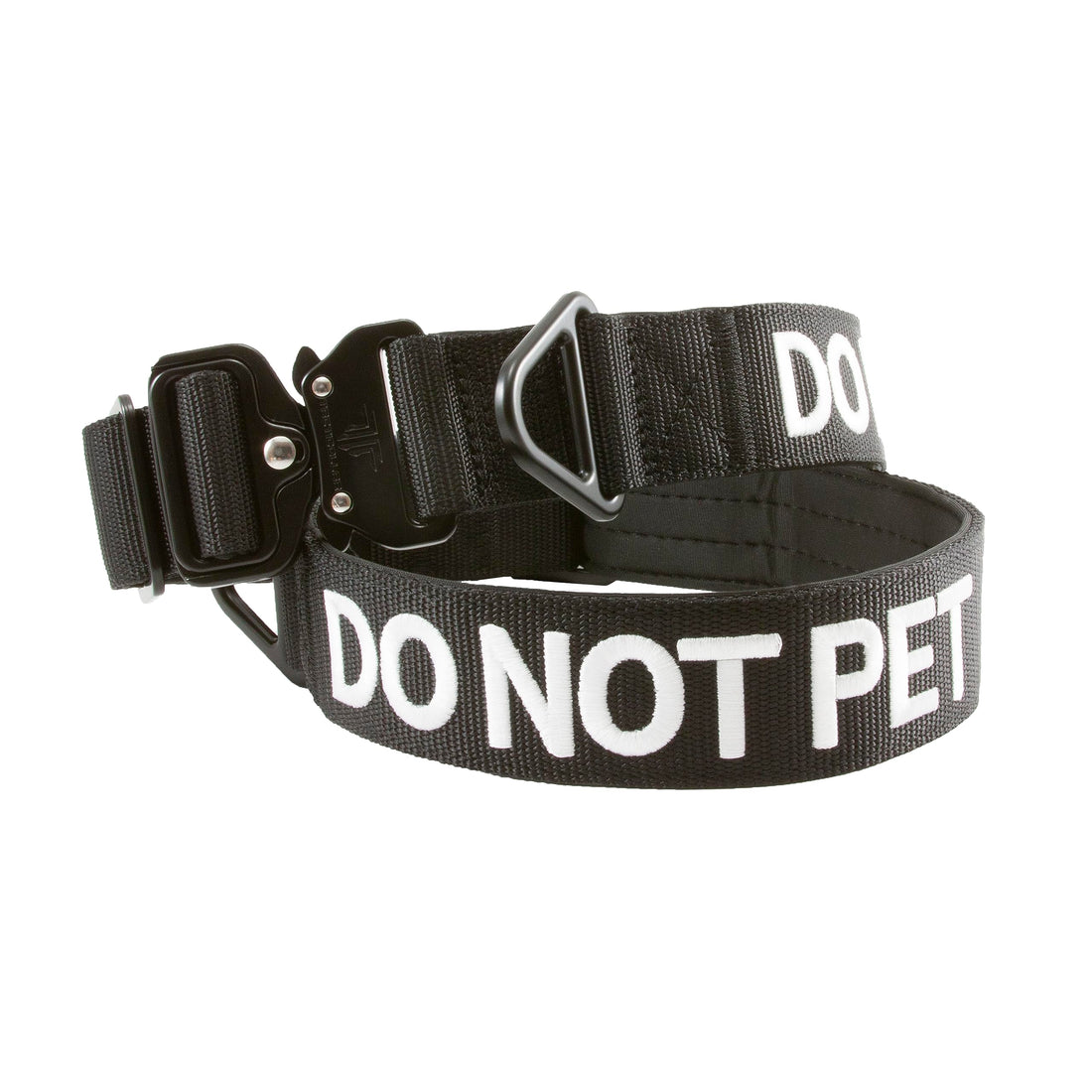 2-Inch Nylon Dog Collar with Neoprene Padding & Safety Message