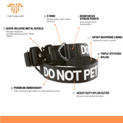 2-Inch Nylon Dog Collar with Neoprene Padding & Safety Message