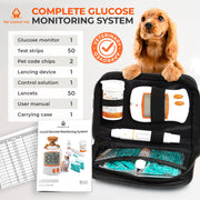 Pet Blood Glucose Monitoring Kit for Dogs & Cats with Test Strips