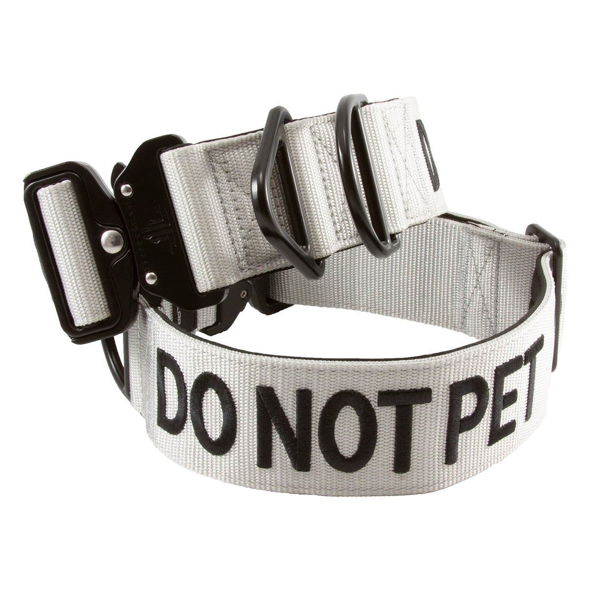 2-Inch Nylon Dog Collar with Neoprene Padding & Safety Message
