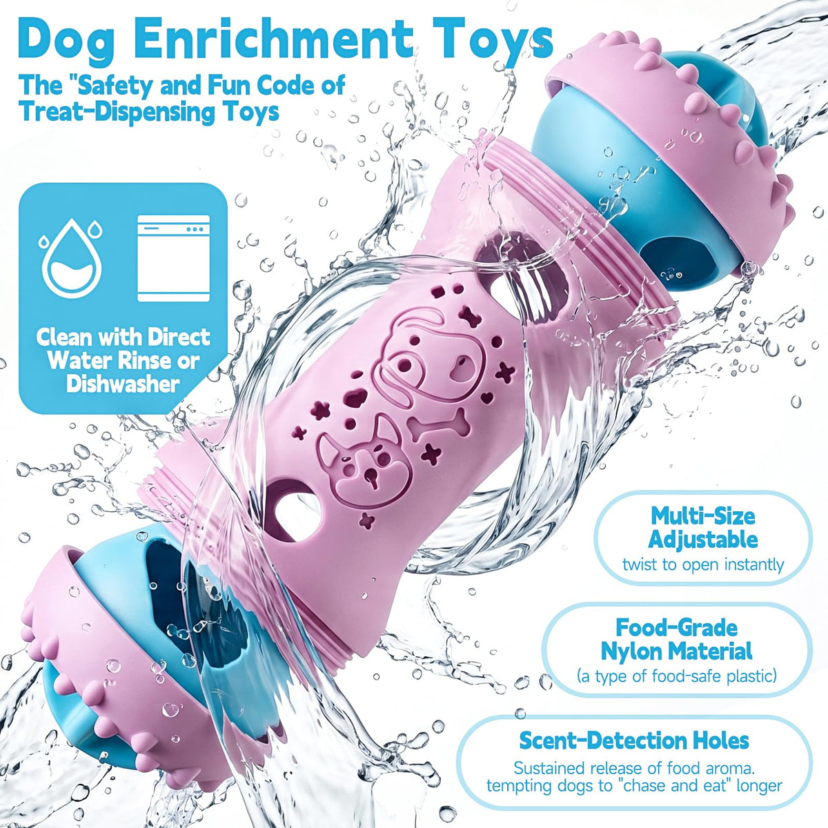 Interactive Dog Puzzle Toy with Treat Dispensing for IQ Training & Mental Stimulation