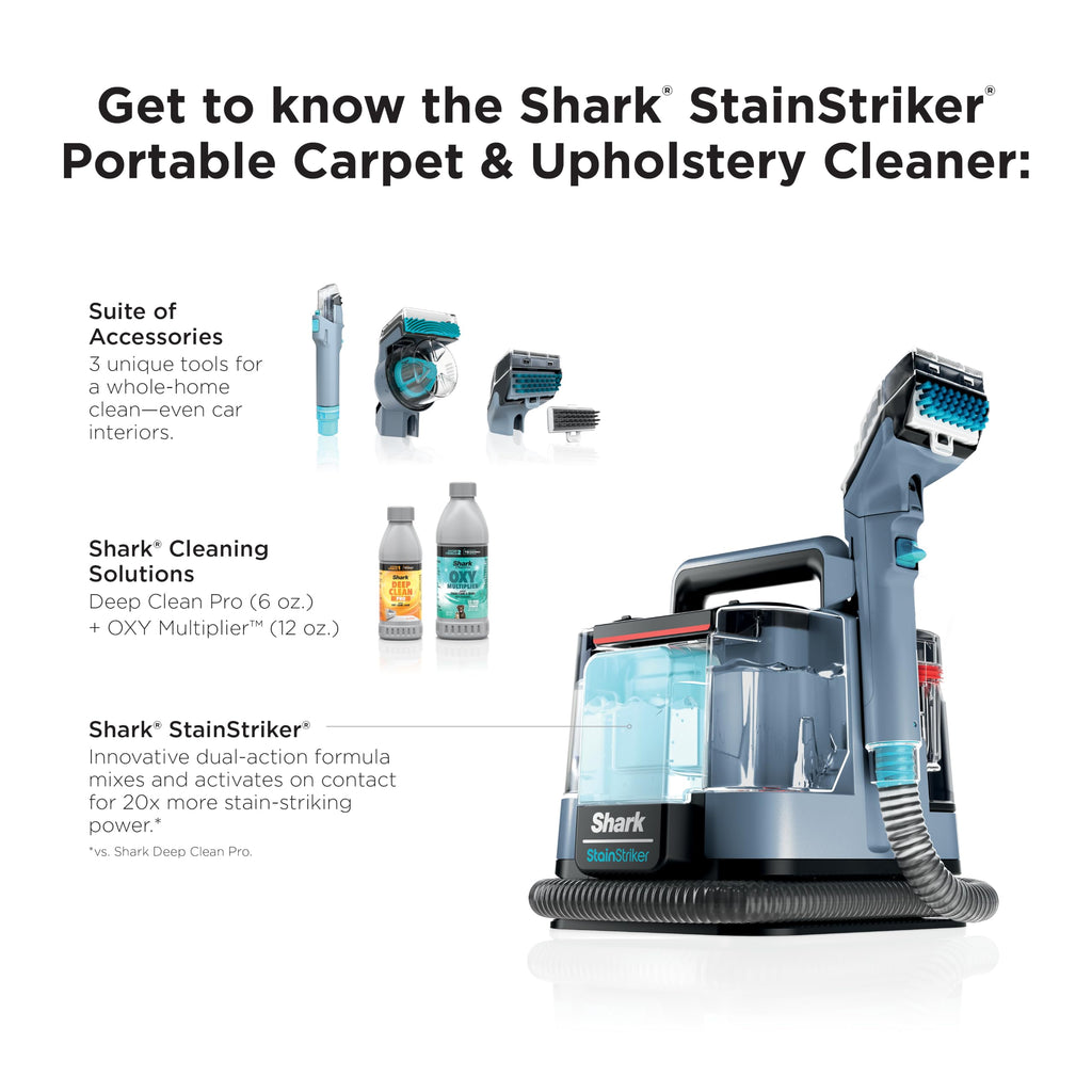 Portable Carpet & Upholstery Cleaner for Stain & Odor Removal