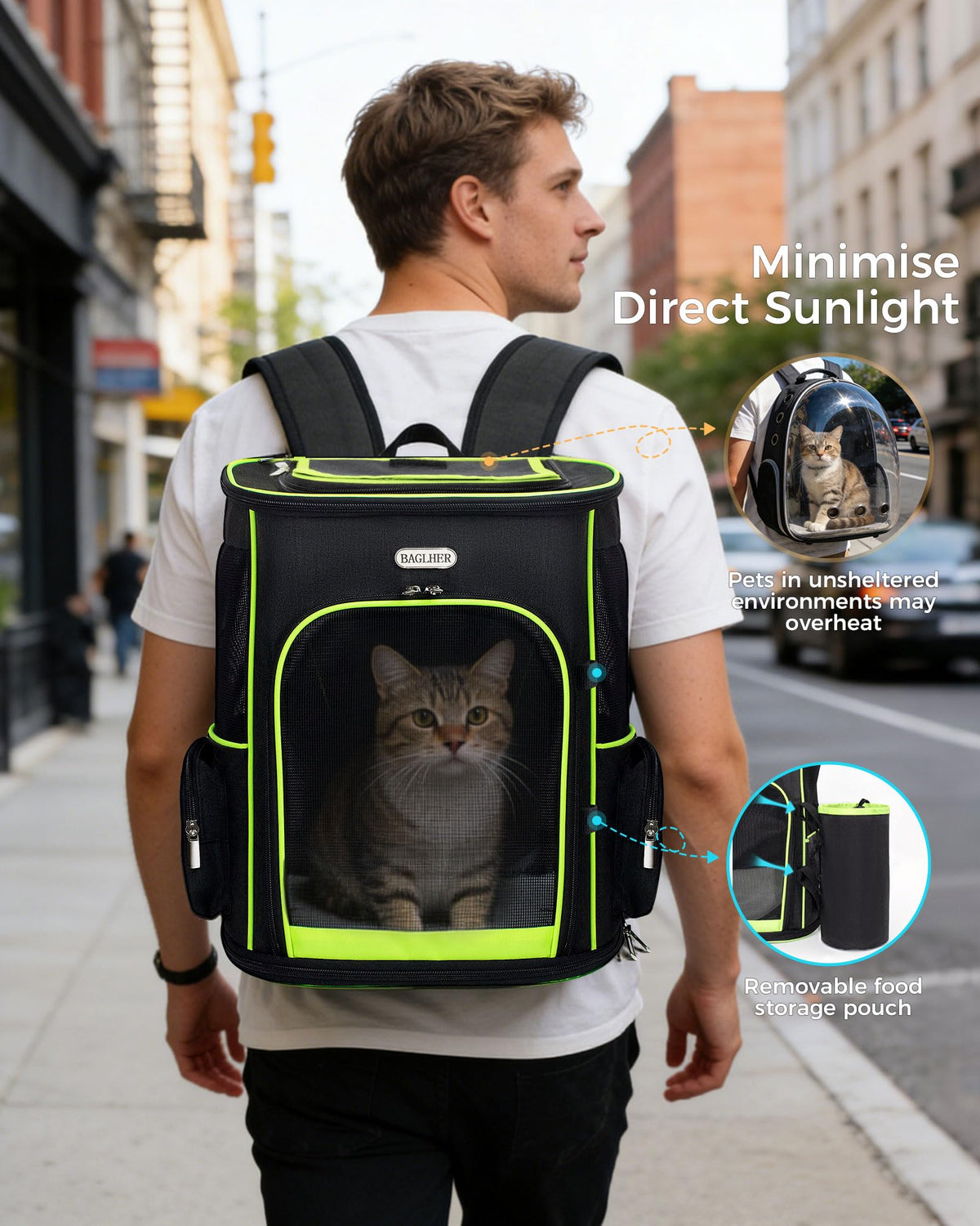 Airline Approved Pet Travel Backpack for Small & Medium Cats and Dogs