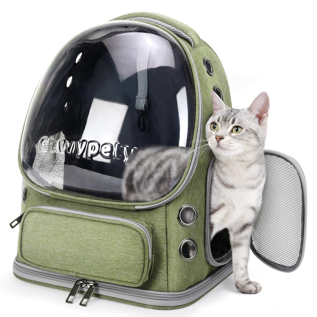 Transparent Cat Backpack Carrier with Breathable Design, Up to 15lbs