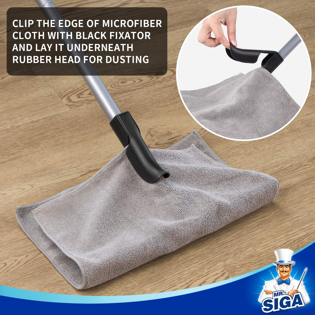 3-in-1 Pet Hair Removal Rubber Broom with Adjustable Handle & Squeegee