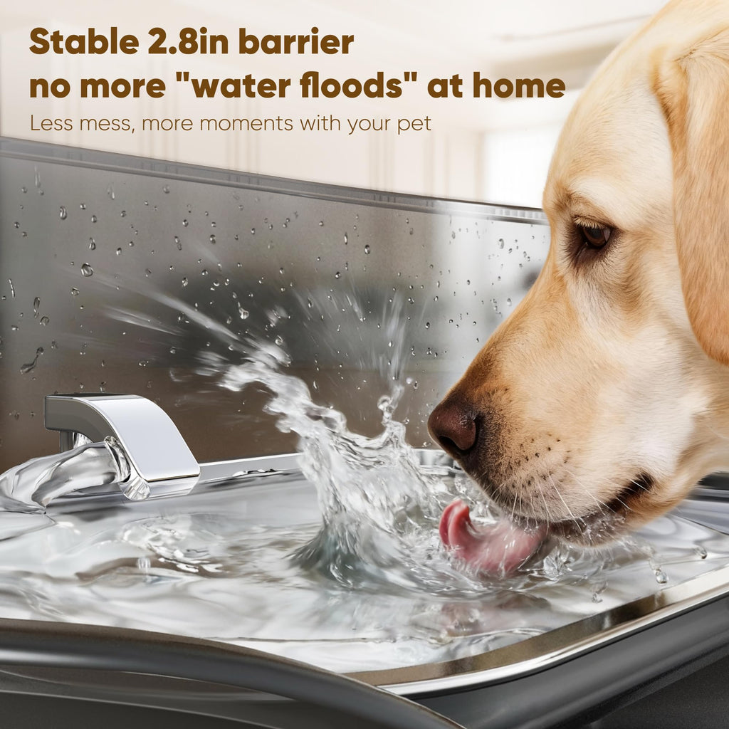 8L Stainless Steel Pet Water Fountain with Ultra-Quiet Pump for Dogs & Cats