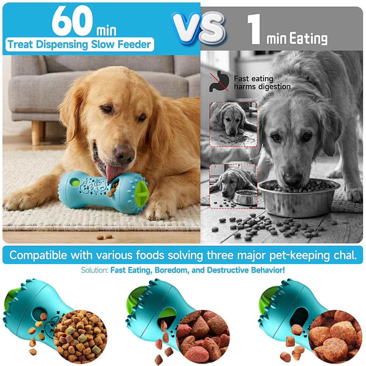 Interactive Dog Puzzle Toy with Treat Dispensing for IQ Training & Mental Stimulation