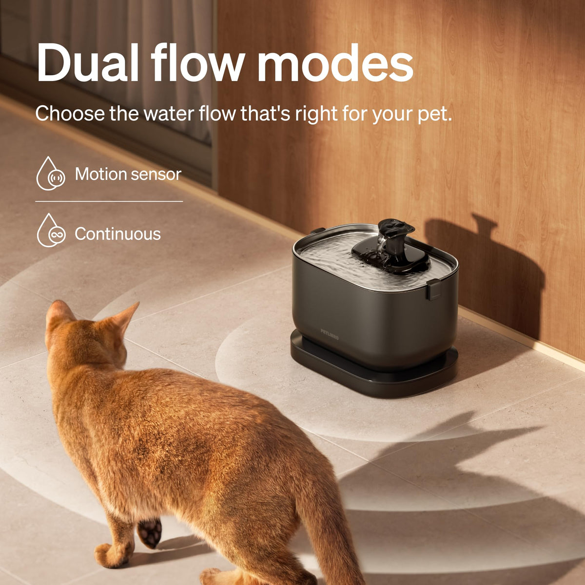 Smart Stainless Steel Pet Water Fountain with App Monitoring, 3L