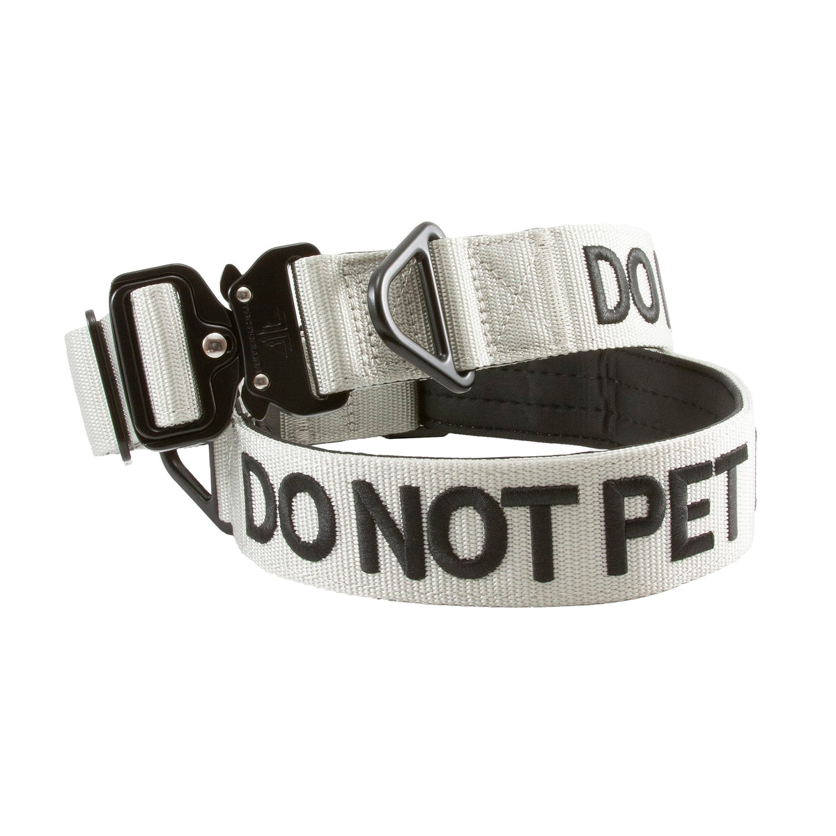 2-Inch Nylon Dog Collar with Neoprene Padding & Safety Message
