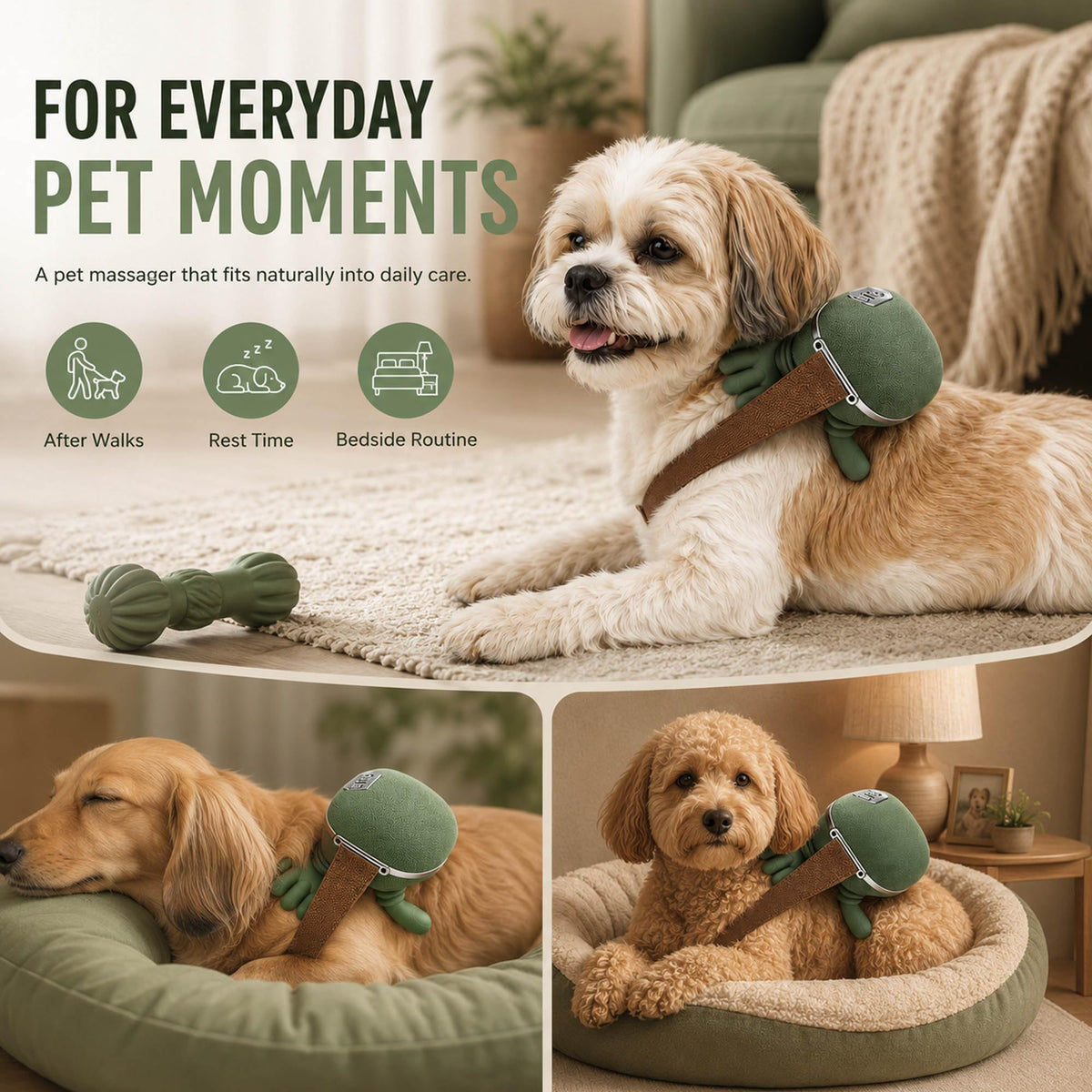 Heated Dog Neck & Shoulder Massager with USB Charging