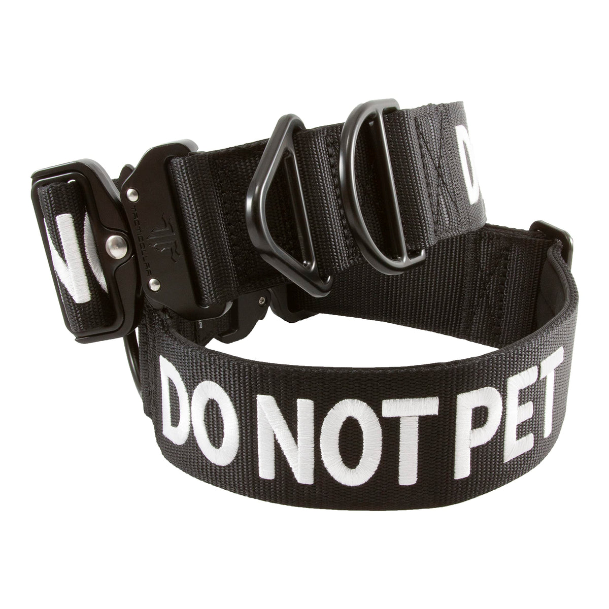 2-Inch Nylon Dog Collar with Neoprene Padding & Safety Message