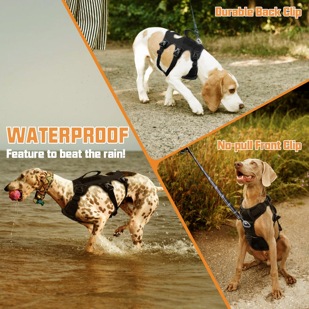 Escape-Proof No Pull Dog Harness with Reflective Padding & Handle for Large Dogs