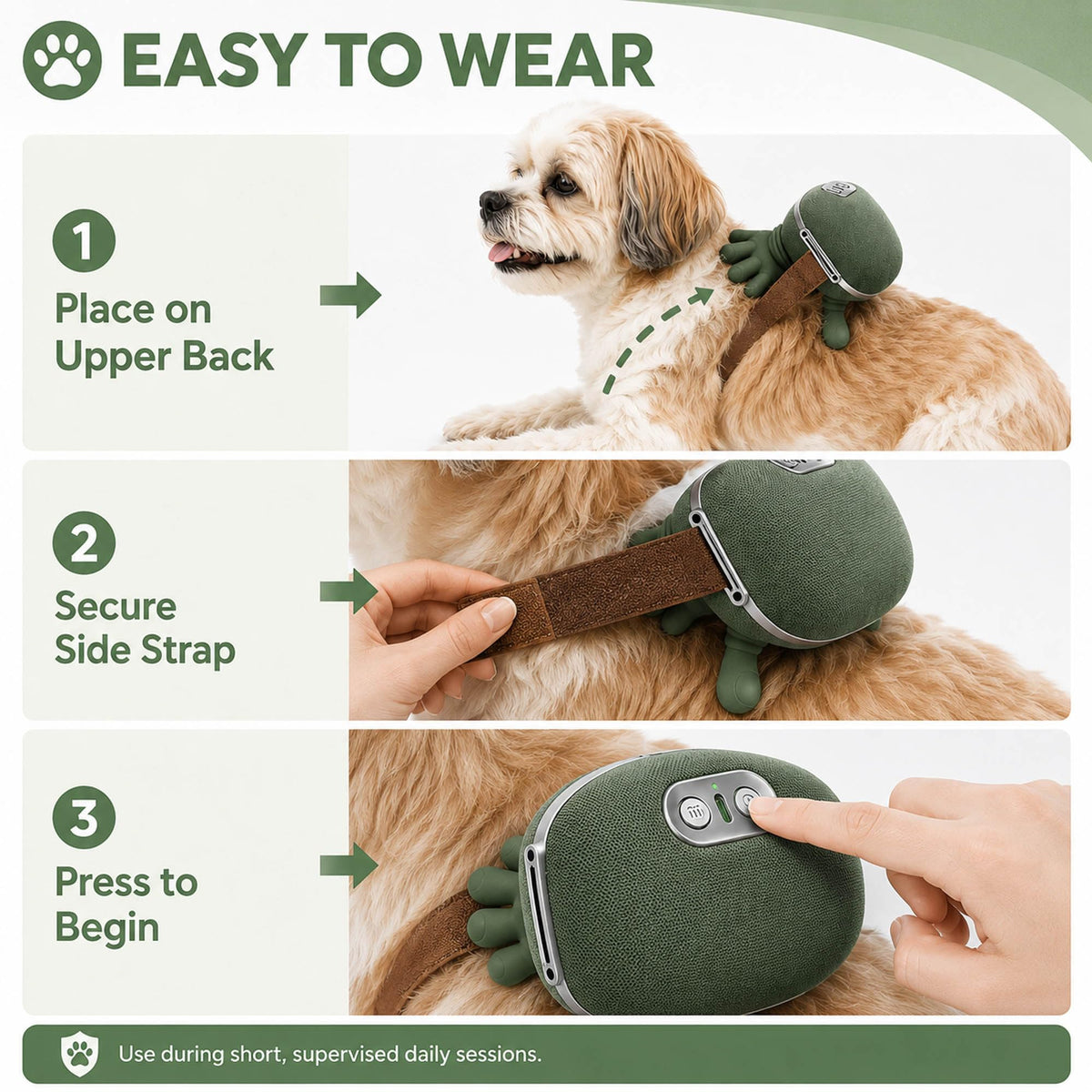 Heated Dog Neck & Shoulder Massager with USB Charging